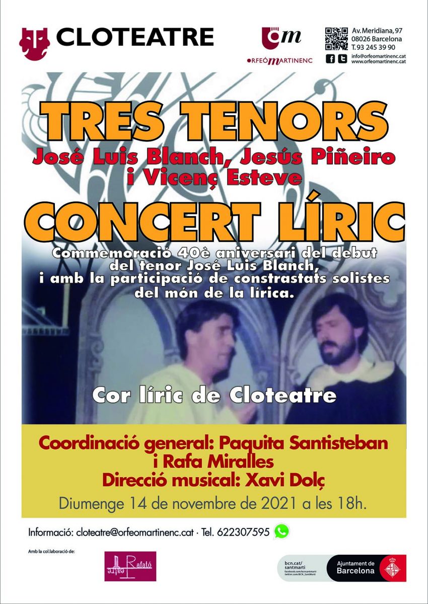 Concert Líric TRES TENORS